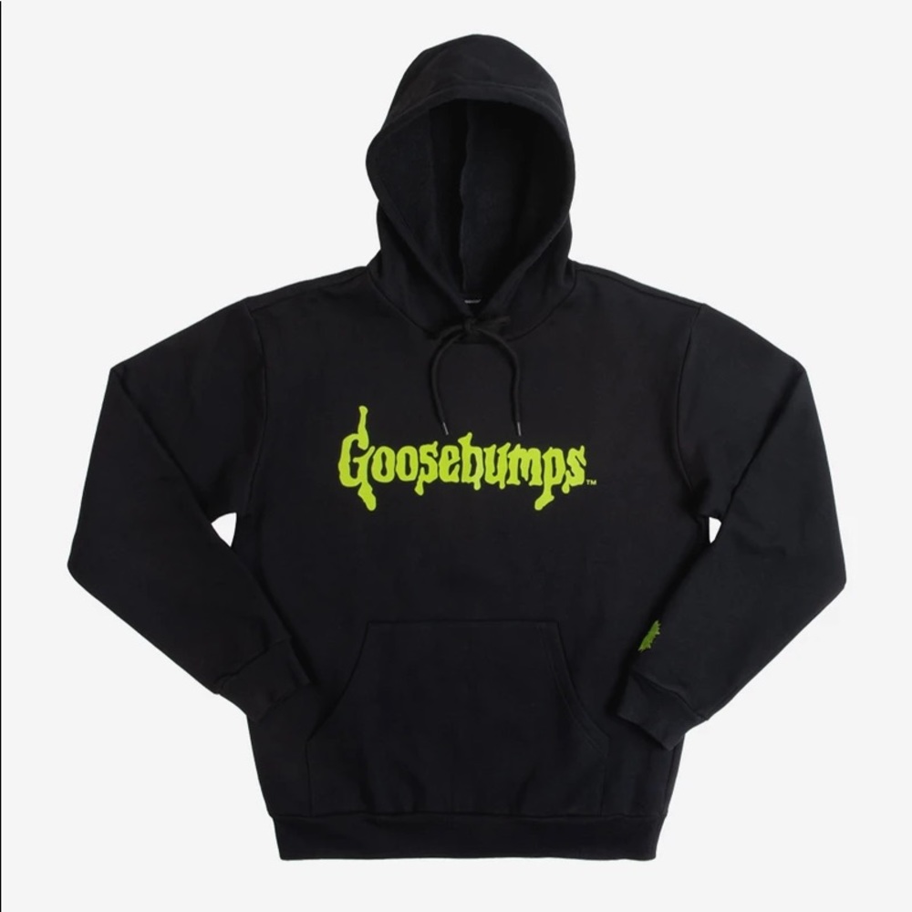 GOOSEBUMPS GLOW IN THE DARK LOGO BLACK HOODIE